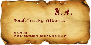 Mosánszky Alberta névjegykártya